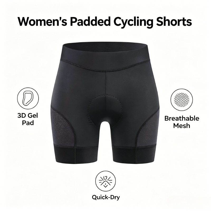 Mountain Biking Shorts Women - กางเกงปั่นจักรยานสำหรับผู้หญิงแบบมีแผ่นเจล 3 มิติ ยืดหยุ่นสูง ระบายอากาศได้ดี แห้งเร็ว