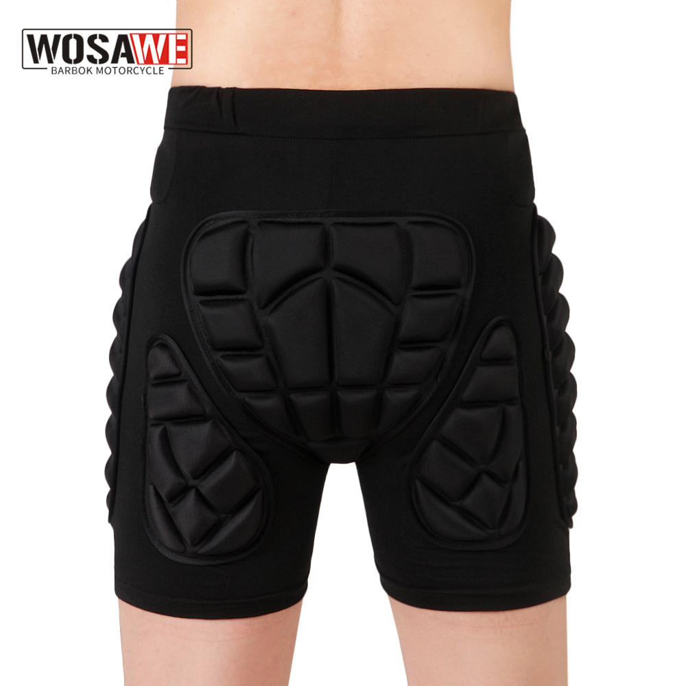 Mountain Biking Shorts Women - กางเกงขาสั้นมอเตอร์ไซค์ WOSAWE สำหรับทุกเพศ พร้อมแผ่นรองสะโพกสำหรับเล่นสโนว์บอร์ด กางเกงกีฬาสำหรับปั่นจักรยานเสือภูเขา โมโตครอส