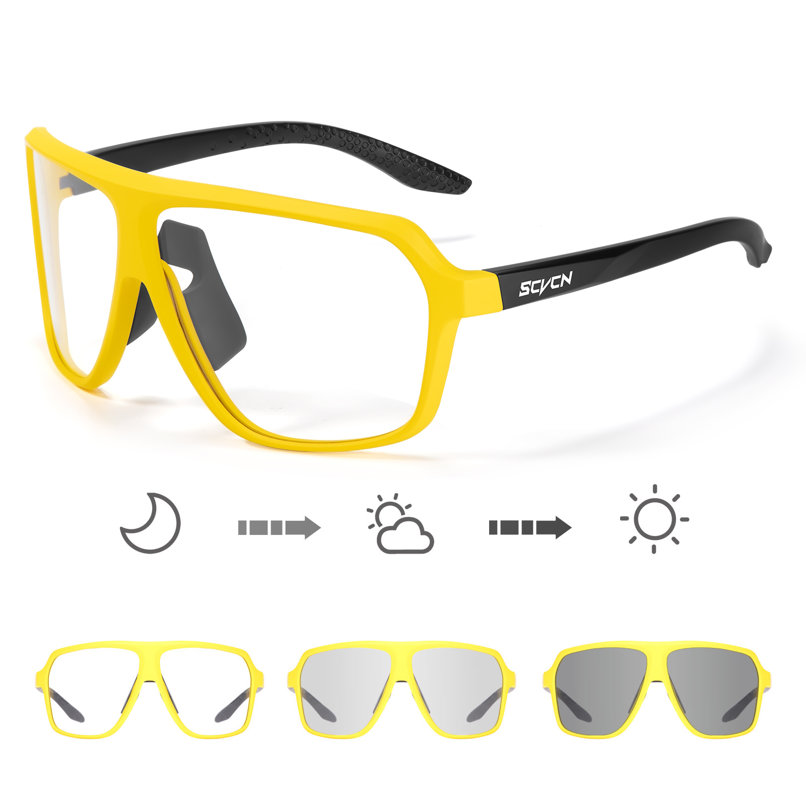 Mountain Biking Goggles - SCVCN แว่นตากันแดดสำหรับปั่นจักรยานแว่นตาจักรยาน MTB กีฬาแว่นตาเดินป่าแว่นตาขี่จักรยานแว่นตาจักรยานแว่นตาผู้หญิงผู้ชาย UV400 กลางแจ้ง