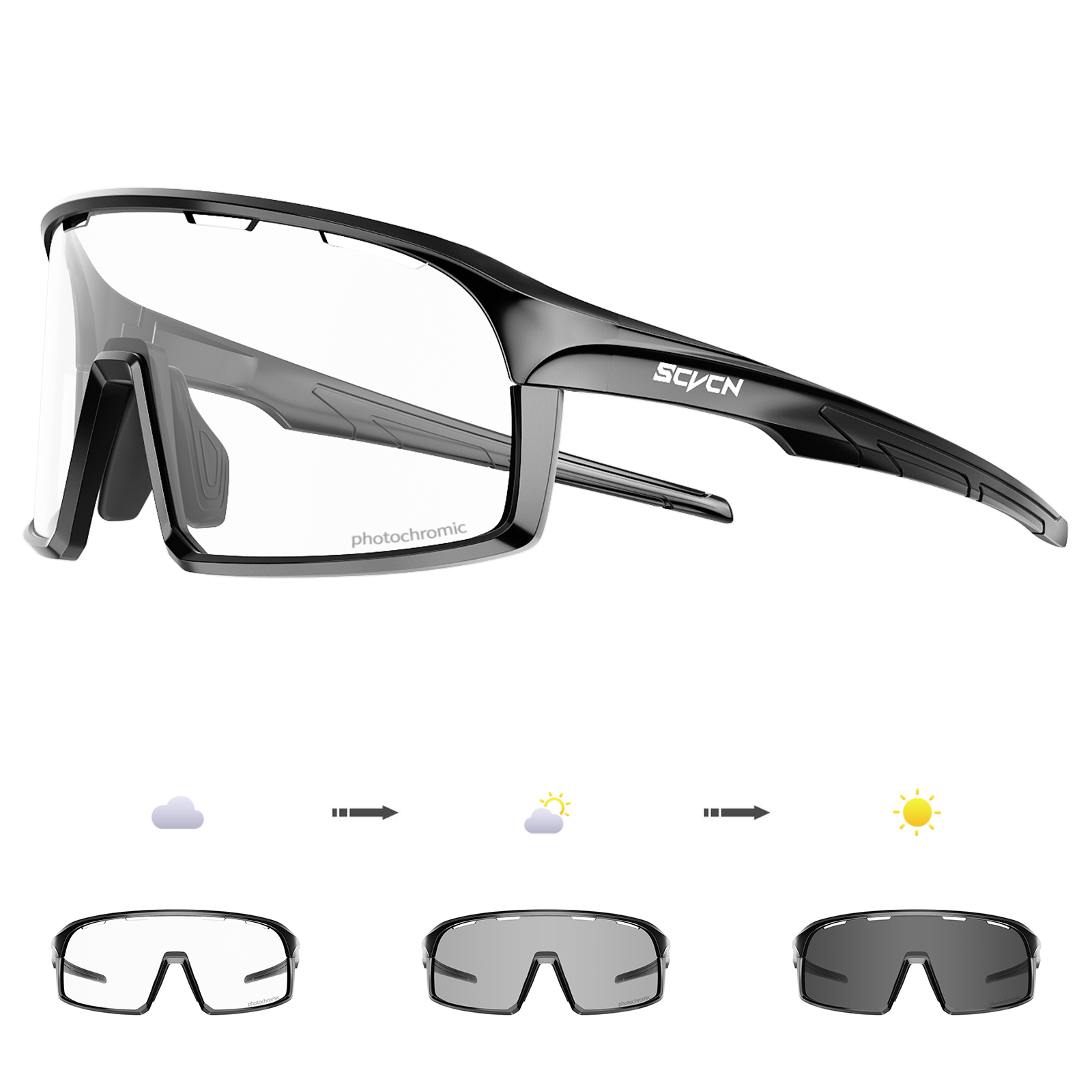 แว่นกันแดดเปลี่ยนสี SCVCN สำหร - Mountain Biking Goggles บทวิจารณ์และราคา